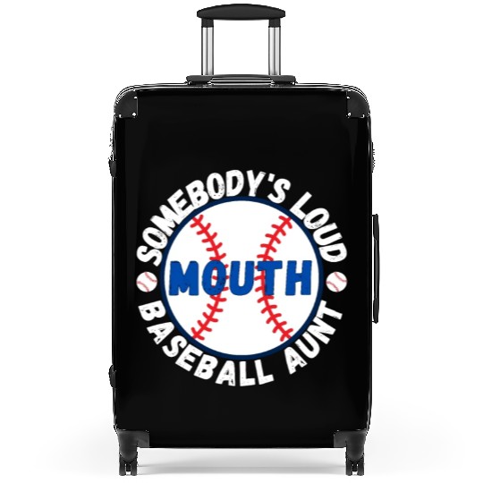 Somebody's Loud Mouth Baseball Aunt Suitcases