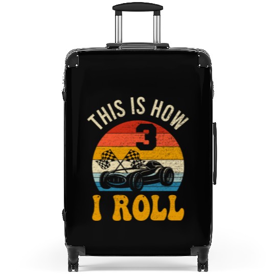 Kids 3 Year Old Birthday Boy Race Car 3rd Birthday Suitcases