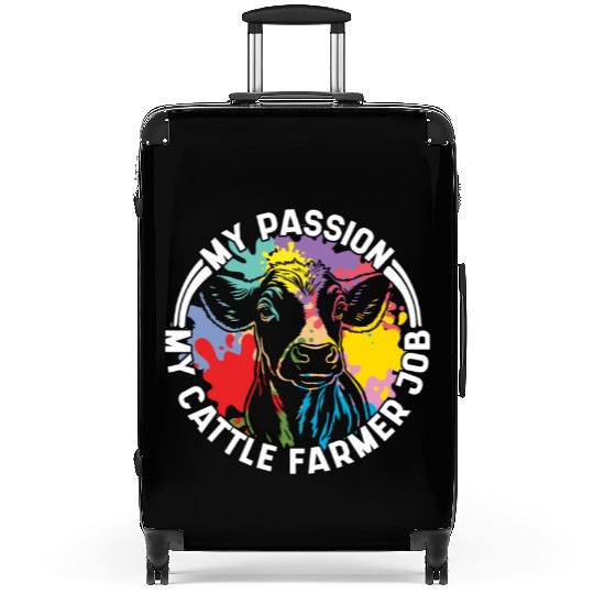 Cattle Farmer My Passion My Cattle Dairy Farmer Suitcases