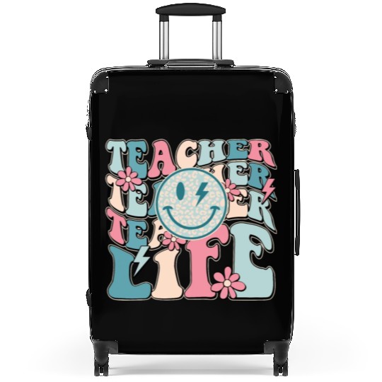 Teacher Life Happy Face Teachers Day Retro Suitcases