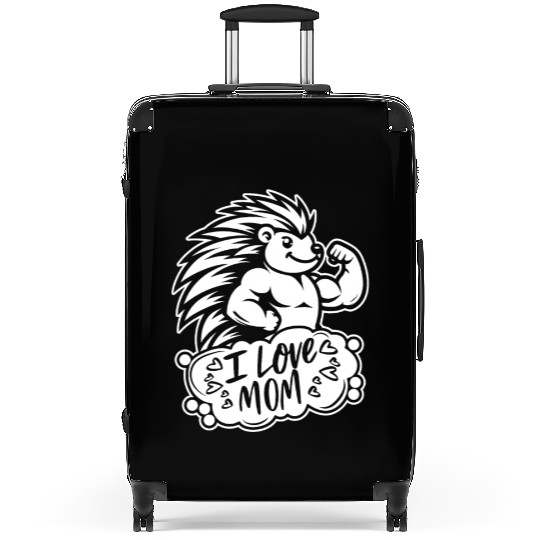 Porcupine I Love Mom Suitcases
