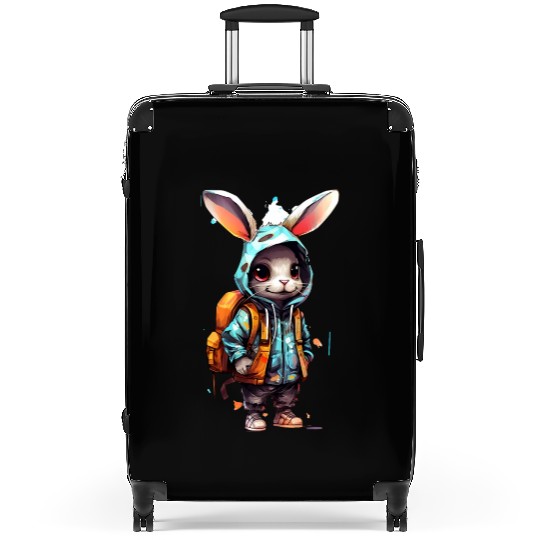 Cute Rabbit Cartoon Suitcases