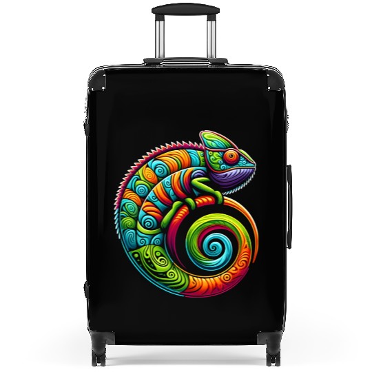 Colorful Chameleon Suitcases