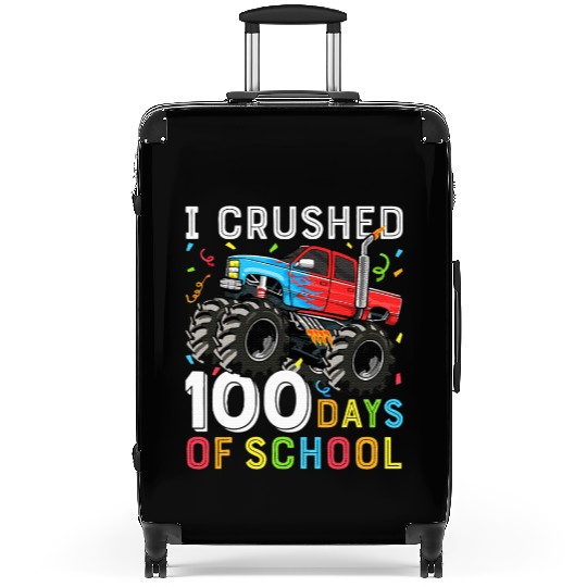100 Days of School Monster Truck Back To School Suitcases