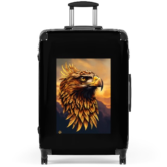 Golden eagle tattoo Suitcases