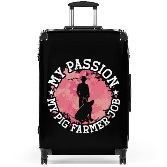 Pig Farmer My Passion My Pig Breeding Farming Life Suitcases