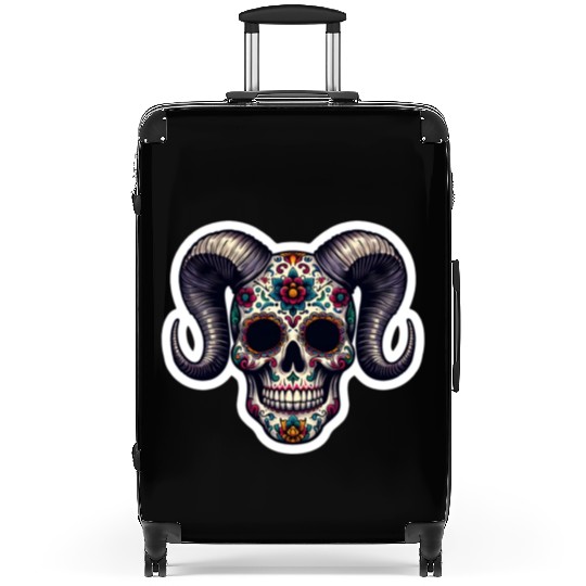 Enchanted Horns: Sugar Skull- Sugar Skull Suitcases