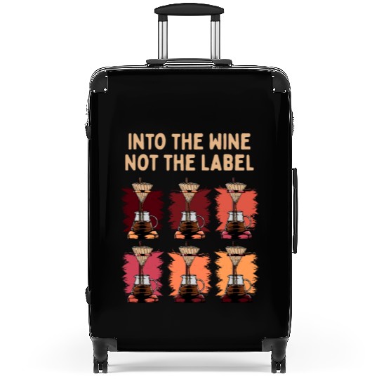 Funny Wine Lover Drinking Champagne Suitcases