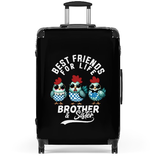 Best friends for life brother and sister Suitcases