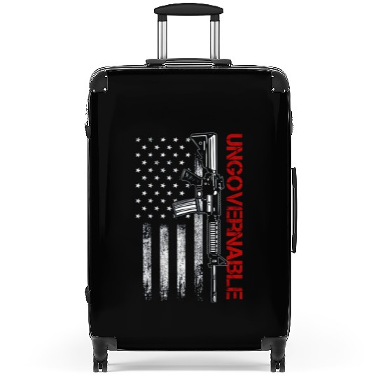 Ungovernable Become Ungovernable American USA FLag Suitcases