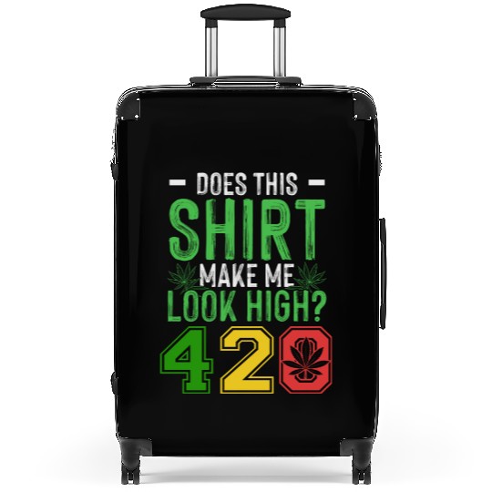 Uproarious 420 Good Herb Weed Marijuana Design Suitcases