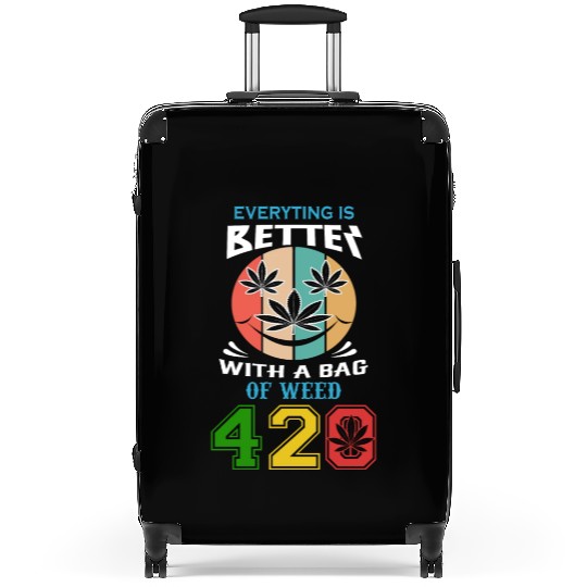 Comic 420 Better Herb Weed Marijuana Design Suitcases