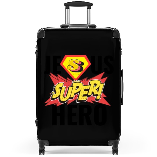 Jesús Superhero Religión Christ. Suitcases
