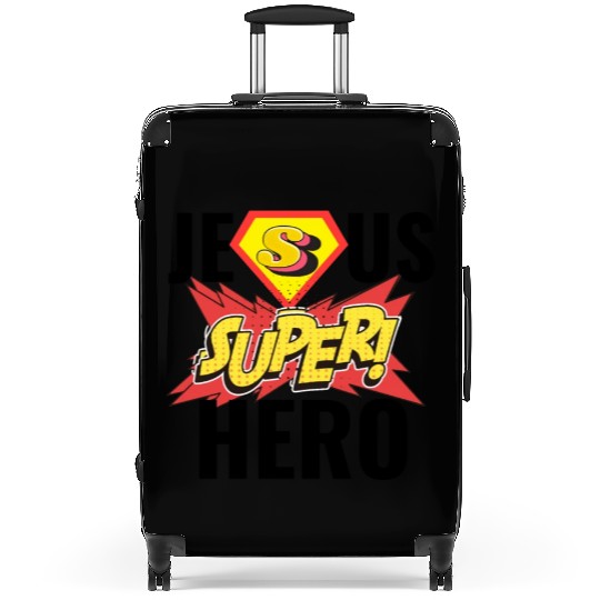 Jesús Superhero Religión Christ. Suitcases