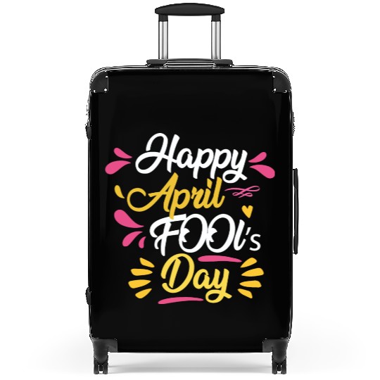 April Fools Day Celebration Design Suitcases