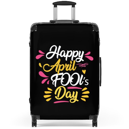April Fools Day Celebration Design Suitcases