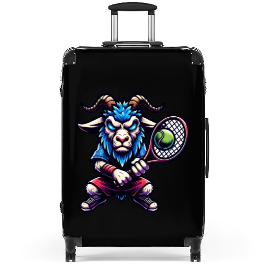 Goat Tennis Player Court Match Design Suitcases
