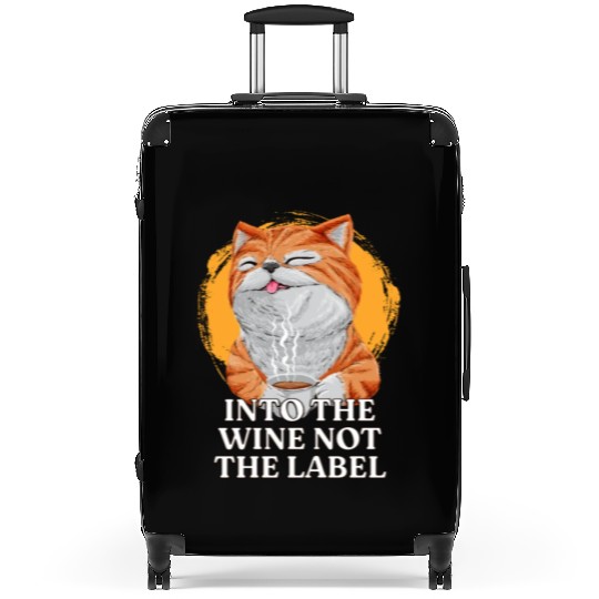 Funny Wine Lover Drinking Champagne Suitcases