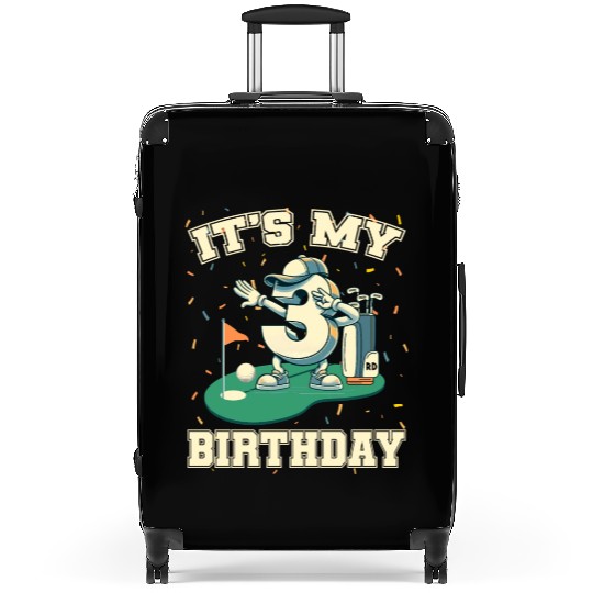 It's My Birthday Boy 3rd Golf B-day Golfing Suitcases