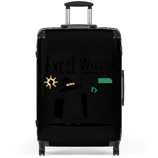 excel wizard funny accountant bookkeepers gift Suitcases