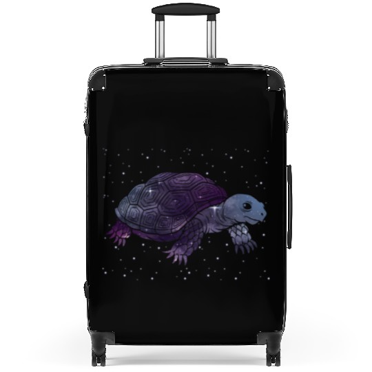 Galactic Turtle Journey Under Starlight Suitcases