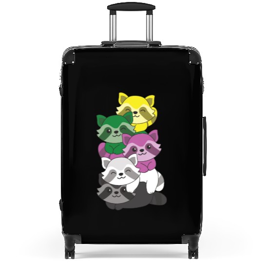 Ceterossexual Flag Pride Lgbtq Cute Raccoon Suitcases