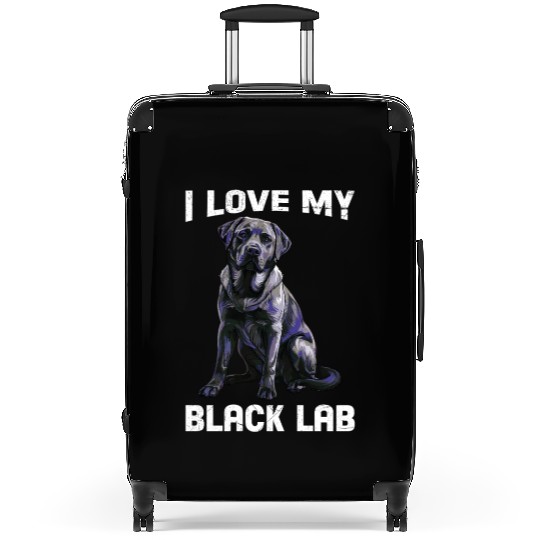 Labrador Lover I LOVE MY BLACK LAB Black Suitcases