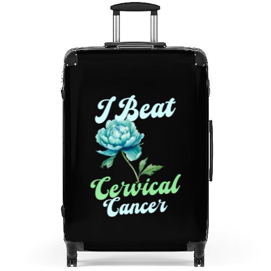 Cervical Cancer Awareness I Beat Cervical Cancer Suitcases