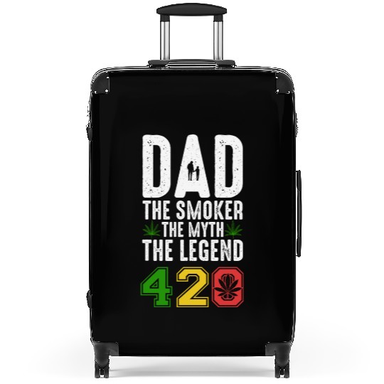 Gleeful Smoking dad The smoker the myth the legend Suitcases