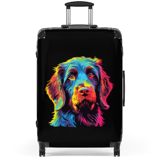 Watercolor Colorful Griffon Korthals Suitcases