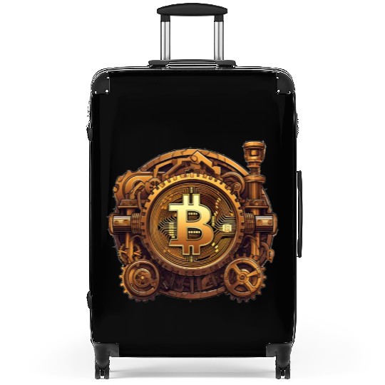 Steampunk Bitcoin Digital Currency Crypto Coin Suitcases