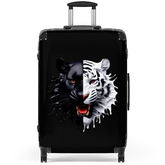 3D realistic black panther & Leopart Design Suitcases