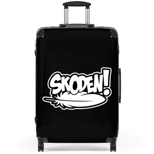 Skoden Native American slang funny rez dog Suitcases