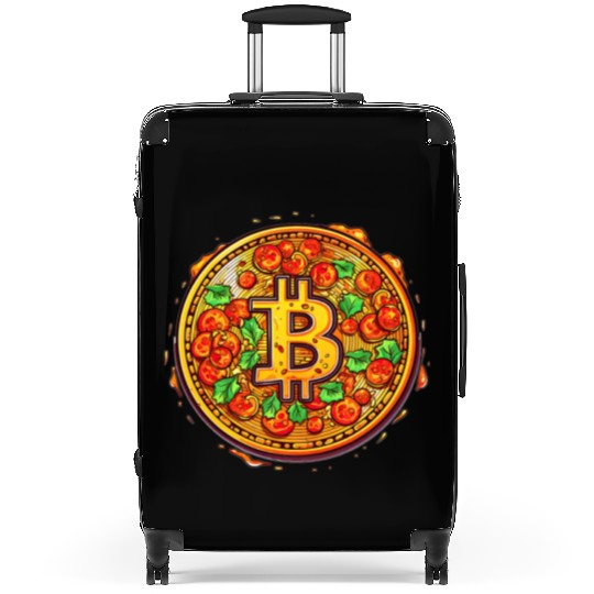 Pizza Bitcoin Funny Mining Crypto Currency Trader Suitcases