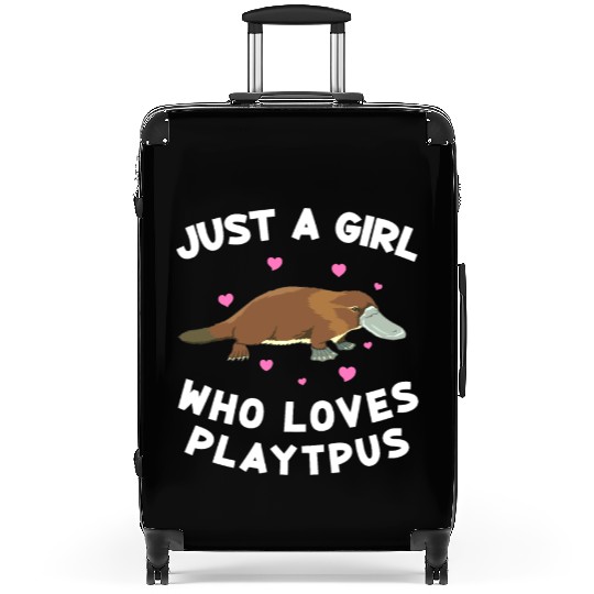 Just a girl who loves platypus funny Platypus Suitcases