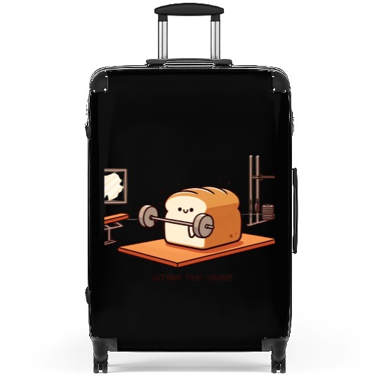 Get That Grain: Funny Bread Gym Lifting Suitcases