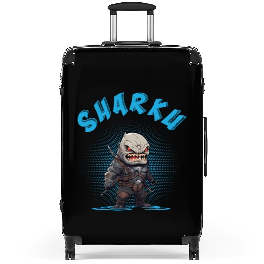 Chibi Sharku Warrior Suitcases