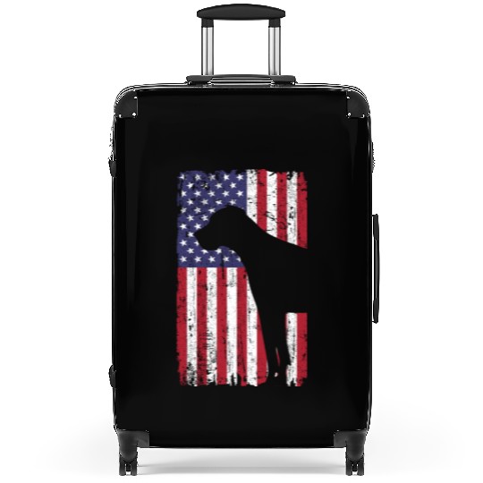 Great Dane Pride USA Flag Suitcases