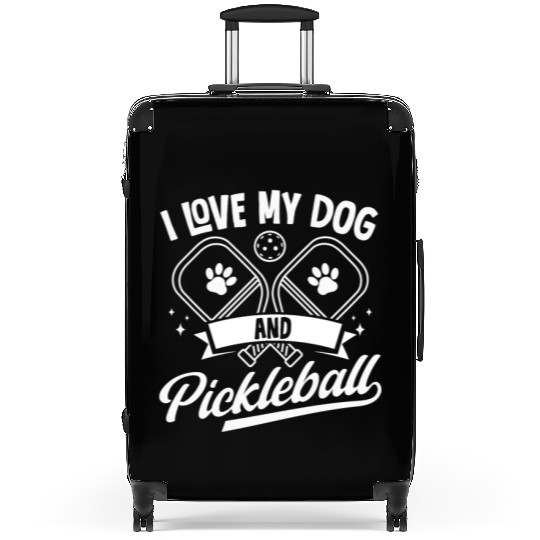 I Love My Dog and Pickleball Player Suitcases