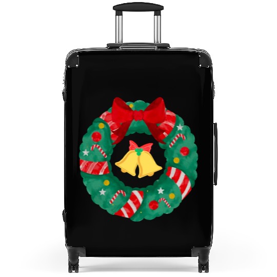 Christmas Wreath with Bells Suitcases