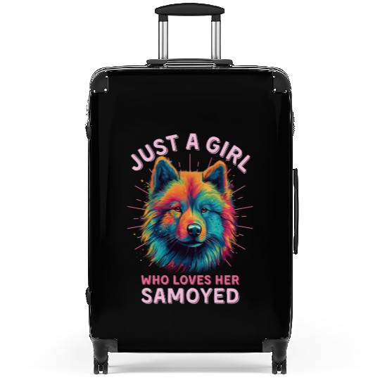 Colorful Samoyed Suitcases