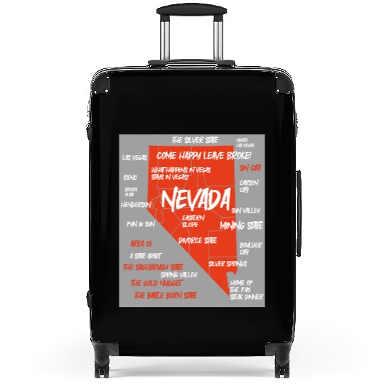 Nevada map design Suitcases