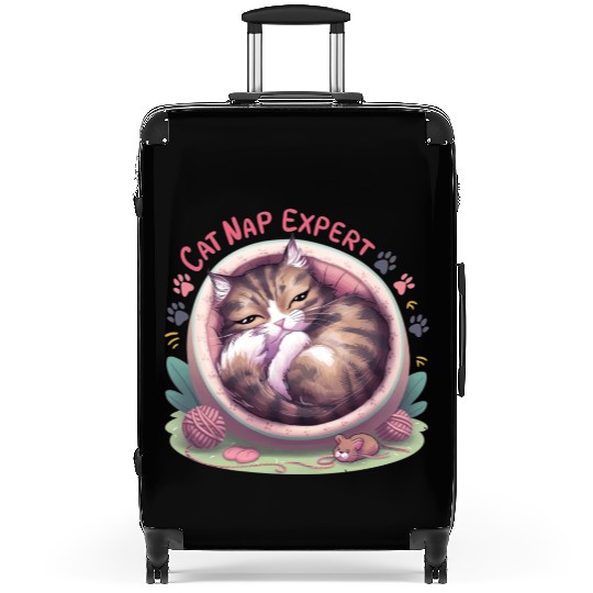 Cat Nap Expert - Funny Cat Outfit! Suitcases
