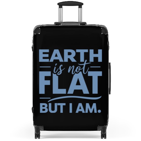 Flat Earth Satire Ironic Jokes Suitcases
