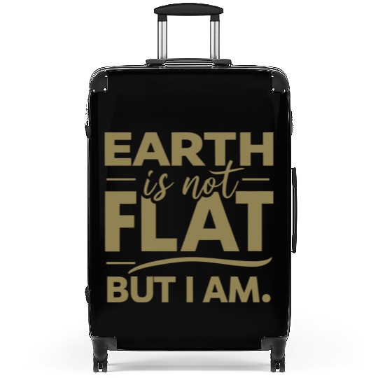 Flat Earth Satire Ironic Jokes Suitcases