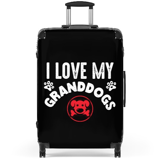 I Love My GrandDogs Prints Cute Pet Lover Suitcases