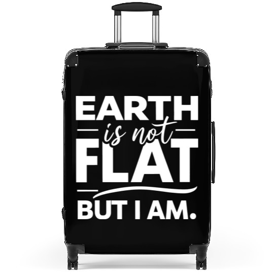 Flat Earth Satire Ironic Jokes Suitcases