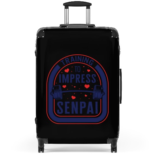 Training To Impress Senpai Gym Anime Suitcases