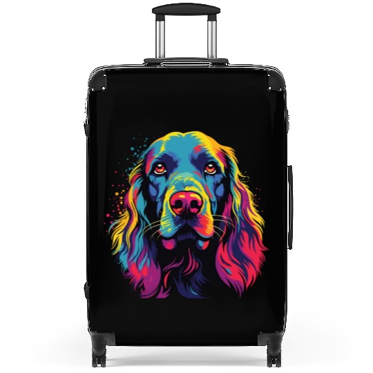 Watercolor Colorful Field Spaniel Suitcases