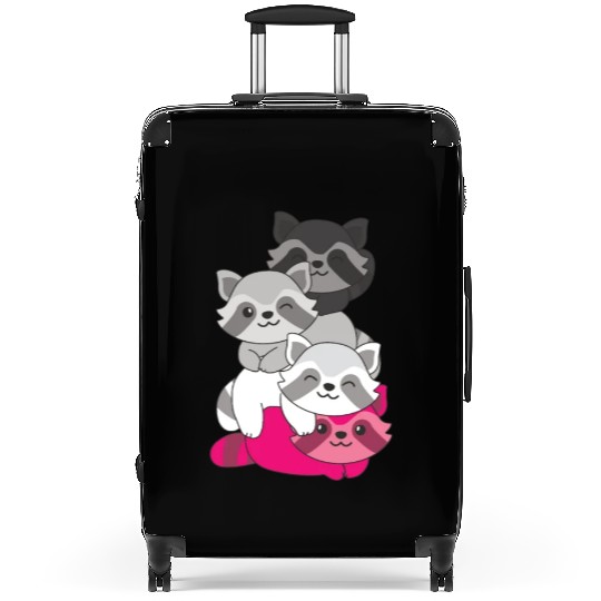 Gynephilia Flag Pride Lgbtq Cute Raccoon Suitcases